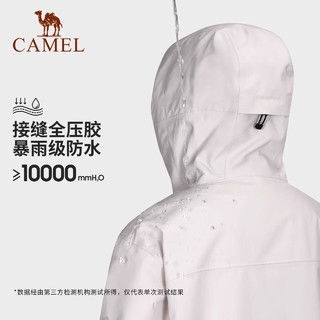 骆驼（CAMEL）【丁真同款】单层硬壳冲锋衣户外登山服防风防水透湿耐磨运动外套 A24BA31188，沙砾杏，女 S