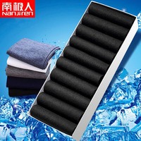 南极人袜子男士丝袜夏季薄款透气商务中筒袜丝光袜 黑色 5双 均码 黑色3双