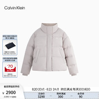 Calvin Klein Jeans【防泼水】24秋季女士ck绒领立领鸭绒羽绒服J224788 PEE-铅灰 S