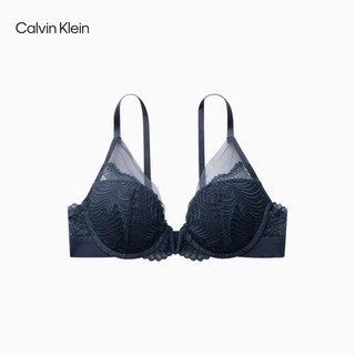 Calvin Klein【黑标系列】24秋季女士ck性感蕾丝薄垫深V文胸QF7907AD PPK-藏青 34B