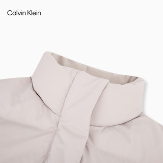 Calvin Klein Jeans【防泼水】24秋季女士ck绒领立领鸭绒羽绒服J224788 PEE-铅灰 M