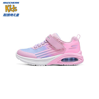 Skechers斯凯奇女童春秋时尚气垫缓震跑步鞋中大童轻便运动鞋303616L 粉红色/浅粉色/PKLP 32码