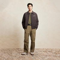 杰克·琼斯（JACK&JONES）男装秋冬时尚百搭宽松短款棉衣保暖外套字母刺绣翻领棉服男 E09 巧克力棕色 180/100A/L