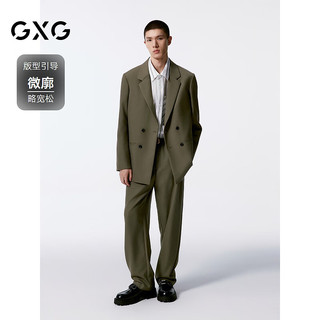 GXG男装  含羊毛商务西装男易打理西装 24年秋G24X013003 卡其色 190/XXXL