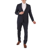 BURBERRY 博柏利 碳蓝色修身两件套男士羊毛西装