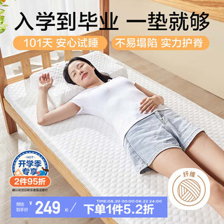 博洋（BEYOND）博洋家纺 床垫天然乳胶床垫乳胶宿舍用床褥上下铺褥子午睡垫 【记忆棉】青雾 90*195cm【适用0.9米床】