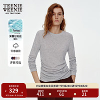 Teenie Weenie小熊2024收腰修身T恤肌底衣内搭 中灰色 170/L