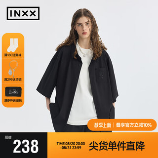 INXX 英克斯 APYD时尚潮牌夏短袖衬衣基础简约衬衫APE2040706 黑色 M