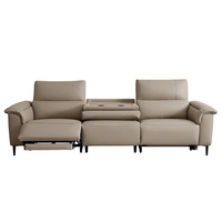  顾家家居 KUKA  90.DK.6196 现代电动功能沙发 三人位右电动带翻倒几 燕麦色