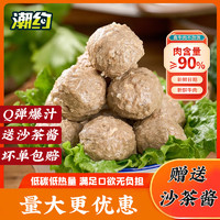 潮约 牛肉丸潮汕正宗 90%肉含量 手打纯手工丸子 潮州火锅麻辣烫关东煮 牛肉丸2斤