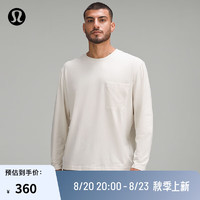 lululemon丨Fundamental™ 男士宽松款长袖 T 恤 LM3ERUS 骨白 XS