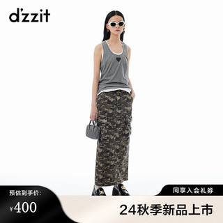 DZZIT地素背心2024秋季复古摩登简约时尚百搭上衣女 中灰色 XS