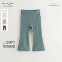 马克珍妮 marc & janie女童弹力运动瑜伽喇叭裤儿童打底裤秋装241229 云杉蓝 120cm