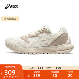 ASICS 亚瑟士 女鞋运动休闲鞋虎爪复古运动鞋厚底老爹鞋 TARTHER SC 白色/灰色