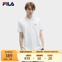 FILA 斐乐 短袖POLO衫男2024夏季透气翻领休闲通勤运动T恤上衣