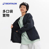 迪卡侬SPW城市机能运动外套双面可穿羊羔绒外套保暖男女同款SAX1