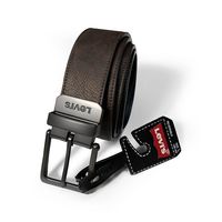 Levi's李维斯皮带男金属头简约腰带男商务休闲针扣皮带正反两用腰