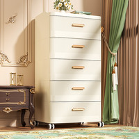 抽屉式收纳柜家用客厅五斗柜卧室夹缝储物柜多层加厚床头置物柜子