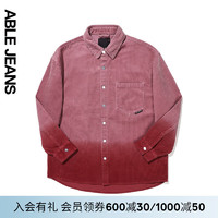 ABLE JEANS 24冬季灯芯绒街头大衬衫741114 香芋粉 M