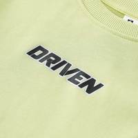 小猪班纳童装2024秋装儿童卫衣中大童男童长袖圆领针织衫上衣 浅青柠 110cm