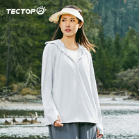 TECTOP 探拓 凉感防紫外线防晒衣女士夏季透气户外服2422132FS女款冰河灰XL