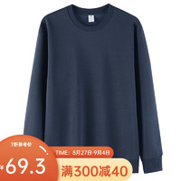 VANCL 凡客诚品 320克棉质复合牛奶丝圆领卫衣 牛仔蓝 2XL