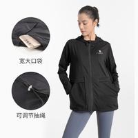 CAMEL 骆驼 运动外套女秋冬款显瘦运动瑜伽服防风连帽外套女