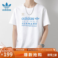 三叶草（Adidas）阿迪达斯运动短袖男 时尚简约宽松舒适透气圆领T恤 IR9634 L