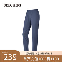 斯凯奇（Skechers）2024年冬季男女同款蓄热抗菌抗静电P424W150 暗夜蓝灰色/022C M