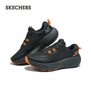 斯凯奇（Skechers）男女专业跑步鞋246087 黑色/橘色/BKOR 44.5