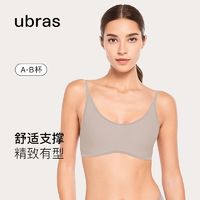 百亿补贴：Ubras 软支撑轻巧光面丝绒肩带无钢圈胸罩女背勾文胸