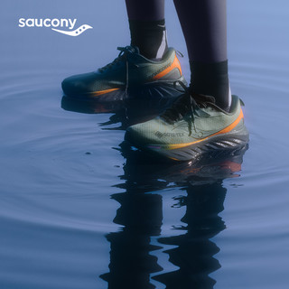 saucony 索康尼 TRIUMPH 22GTX 缓震减震女子跑鞋 S10966-254 绿灰黄 37