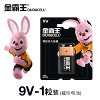 DURACELL 金霸王 9V碱性电池2粒装9伏万能表万用表通用型层叠吉他优选1604s麦克风通用方形方块