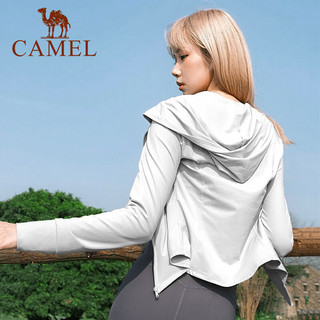 骆驼（CAMEL）瑜伽服冰感防晒外套吸湿速干轻薄透气户外服 Y24BA06021 6021，太空灰 XL