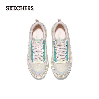 斯凯奇（Skechers）2024年Fashionsport运动鞋舒适185240 薰衣草色/多彩色/LVMT 36