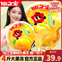 仙之宝大果冻超级大杯2KG巨无霸型零食很忙抖音同款 2kg大果冻*1个【黄桃果肉】