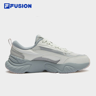 FILA FUSION斐乐潮牌CONCH DX机能潮鞋女2024秋海螺鞋跑步鞋 灰白/灰白-MD 38.5