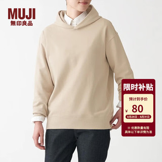 无印良品（MUJI）男女通用 紧密织毛圈棉套头卫衣 男士女士男款女款秋季ABI06A1A 象牙色 S-M (165/88A)