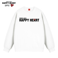 CHARLES JANG'S HAPPY HEART 查尔斯桃心 2024年秋冬季圆领套头卫衣男女同款上衣服情侣外套休闲