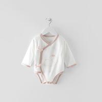 婴儿包屁衣长袖0一3新生儿连体衣和尚服春秋宝宝衣服三角哈衣
