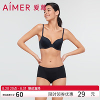 Aimer 爱慕 内衣内裤女棉质里裆弹力舒适中腰女士内裤轻裸AM237271黑色165