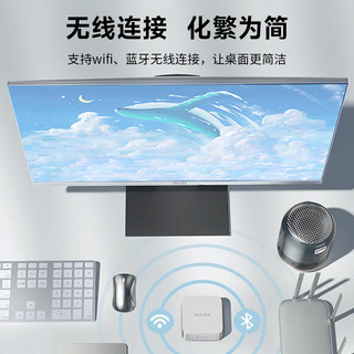 Lenovo 联想 D80 27英寸4K屏 迷你台式机 银色（酷睿i5-12450H、核芯显卡、16GB、1TB SSD）