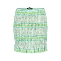 女士压褶设计复古条纹撞色弹力显瘦A字短款半截裙