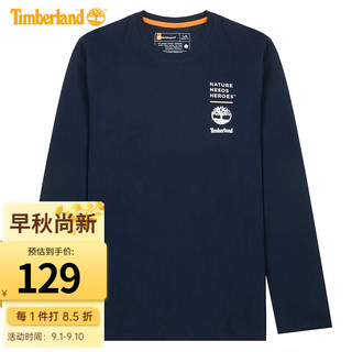 Timberland 长袖T恤男装春夏城市户外运动上衣休闲圆领薄款卫衣A27M2 A62J1433/深宝石蓝 S/170