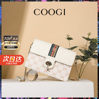 移动端：COOGI 包包女包品牌奢侈单肩包女士斜挎包生日七夕情人节礼物送女友老婆 米白 精美礼盒送礼有面