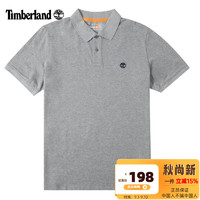 Timberland 短袖男士夏季新款户外运动翻领T恤纯棉宽松商务POLO衫 灰色/A24H2052 L/180