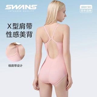 Swans泳衣女专业训练2024连体三角运动竞技泳衣女款游泳