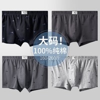 七匹狼 4条盒装男士内裤100%纯棉平角抑菌内裤男