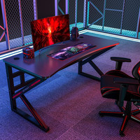 YUANYOU 元优 电脑桌 电竞游戏桌 台式家用 简约书桌办公学习桌椅套装 碳纤维纹理桌面 单桌 长160CM *宽60CM*75CM