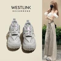 女休闲鞋夏季2024显高百搭老爹鞋厚底休闲运动鞋通勤女鞋